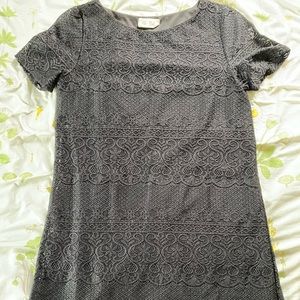 Black mini lace dress